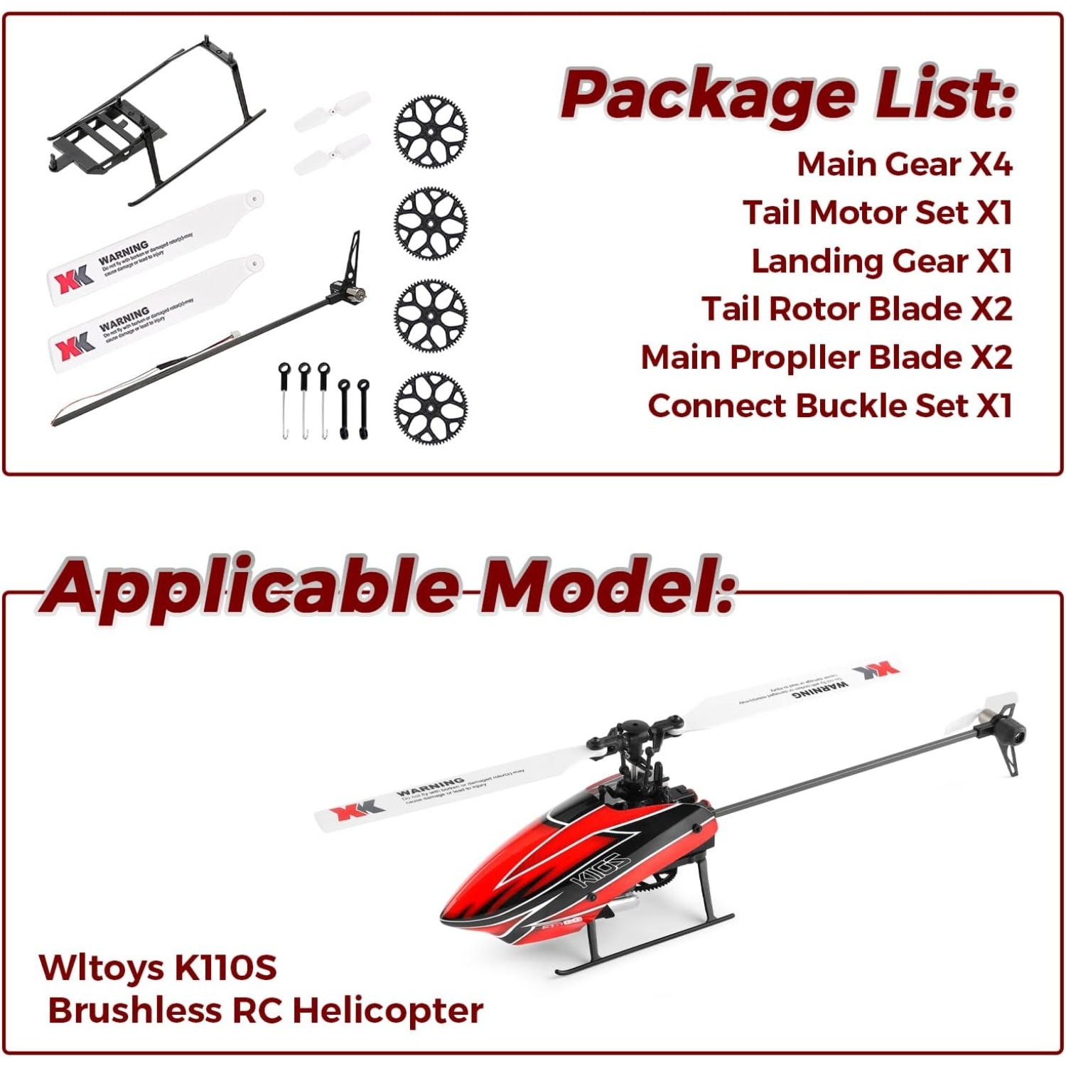 Rc Helicopter Motor - Spare Accessory Kit, Compatible with WLtoys