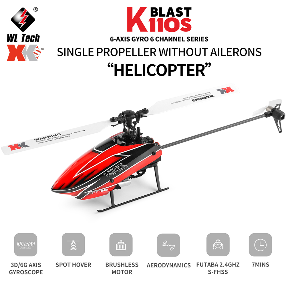 Wltoys XK K110S 6CH 3D 6G Syst - Rc Helicopter Single Rotor บทวิจารณ์และราคา