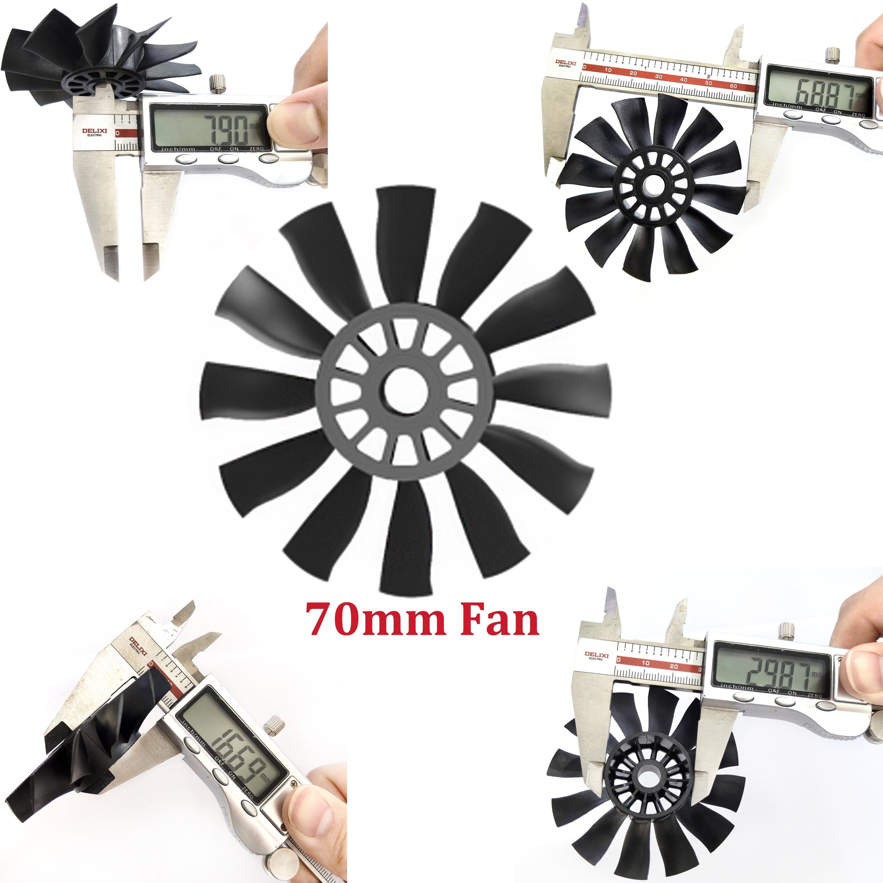 QX-MOTOR 12Blades CW CCW 70mm  - Rc Helicopter Blade บทวิจารณ์และราคา
