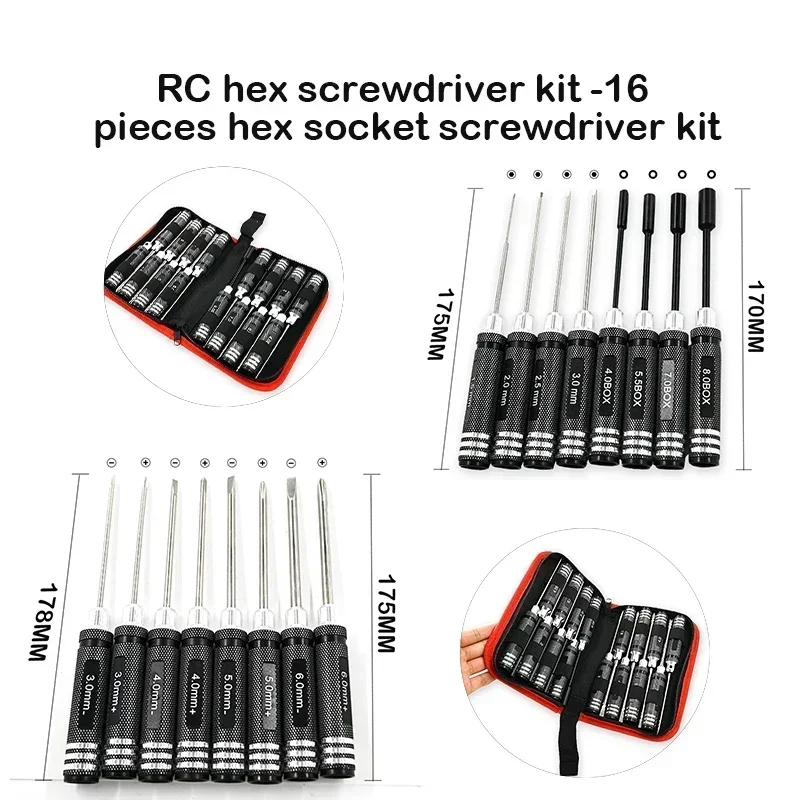 RC Hex Driver Set - 16pcs Hex  - Rc Helicopter Tool Kit บทวิจารณ์และราคา