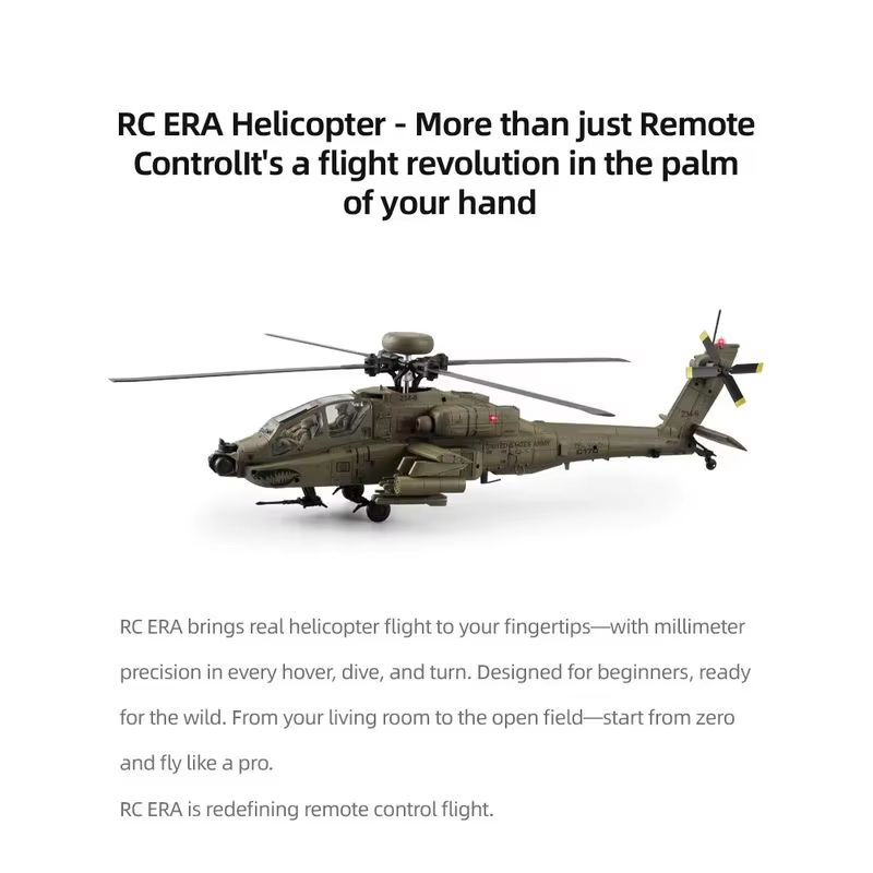 Rc Era Ah 64d Apache Helicopte - Rc Helicopter Single Rotor บทวิจารณ์และราคา