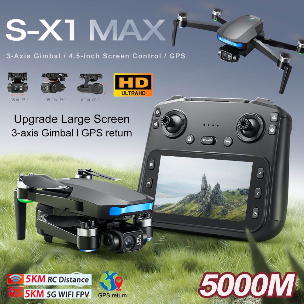 New S-X1 MAX Drone GPS 8K Prof - Rc Helicopter Electric บทวิจารณ์และราคา