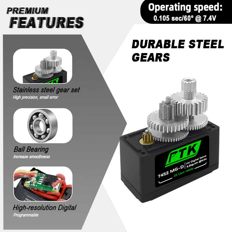 PTK 7452 MG-D 9g Digital Servo - Rc Helicopter Parts บทวิจารณ์และราคา