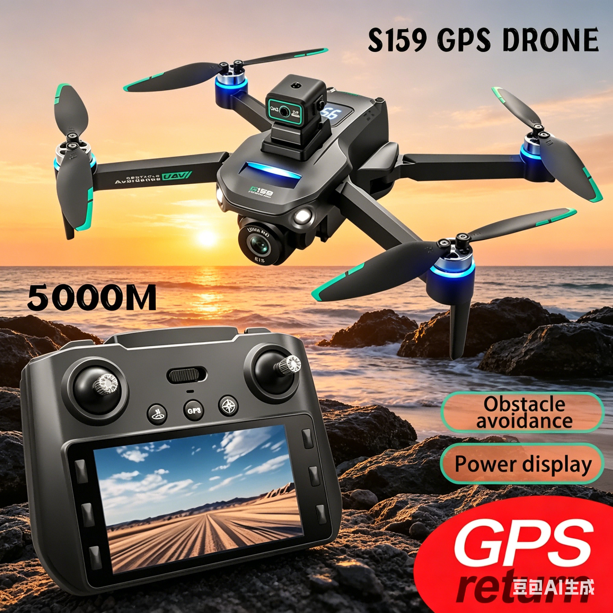 S159 GPS Drone 4K Profesional  - Rc Helicopter Charger บทวิจารณ์และราคา
