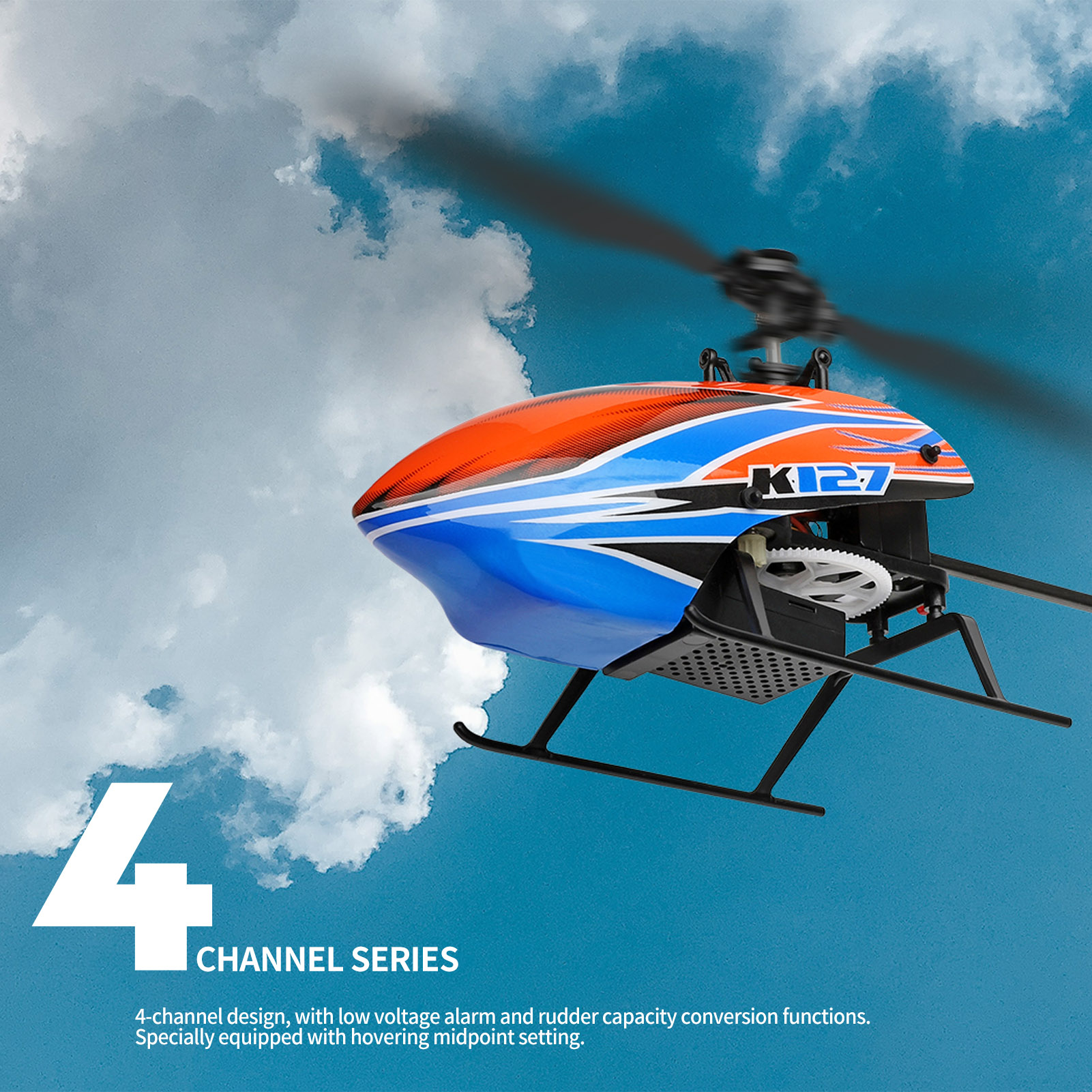 WLtoys XK K127 4CH 6-axis Gyro - Rc Helicopter Gyro บทวิจารณ์และราคา